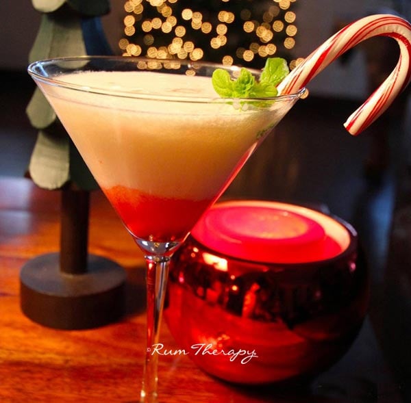 Creamy Candy Cane Rum Drink courtesy of Rum Therapy