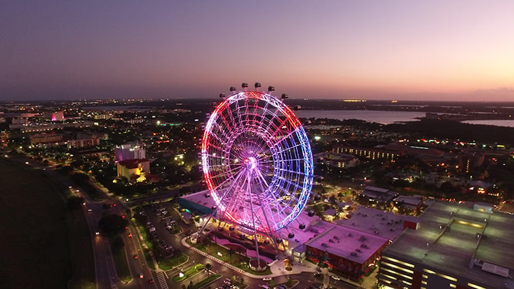 Big wheel in Orlando at night