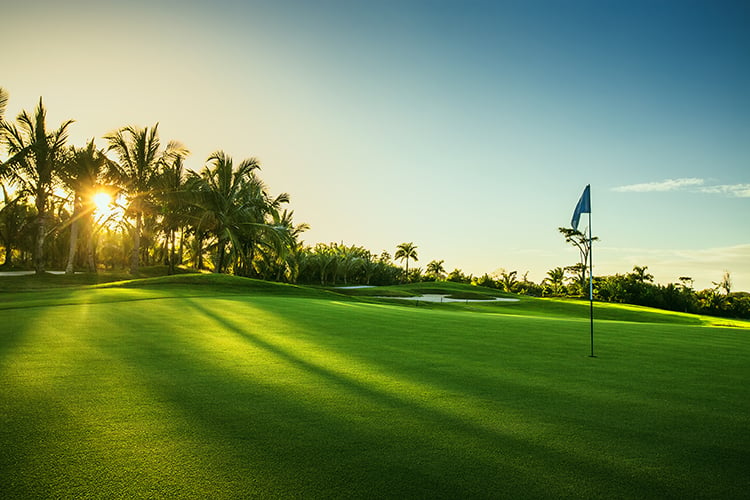 Playing golf in Orlando, Florida