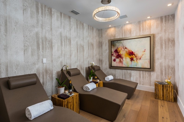 The home spa in Reunion Resort 15000 features a tranquil treatment room