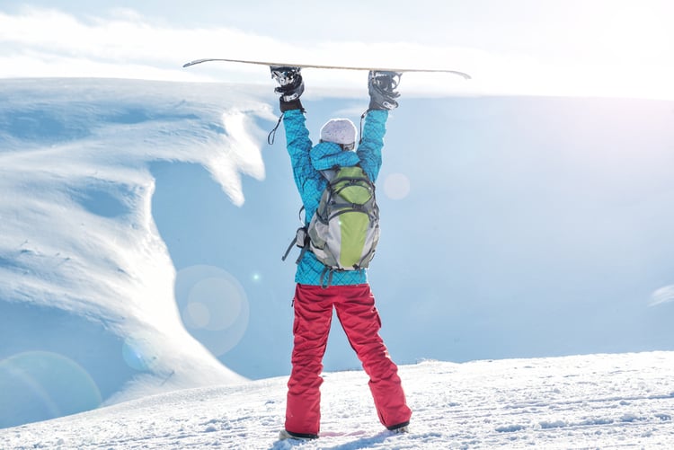 Snowboarder on mountain