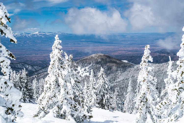 Snow meets desert in New Mexico