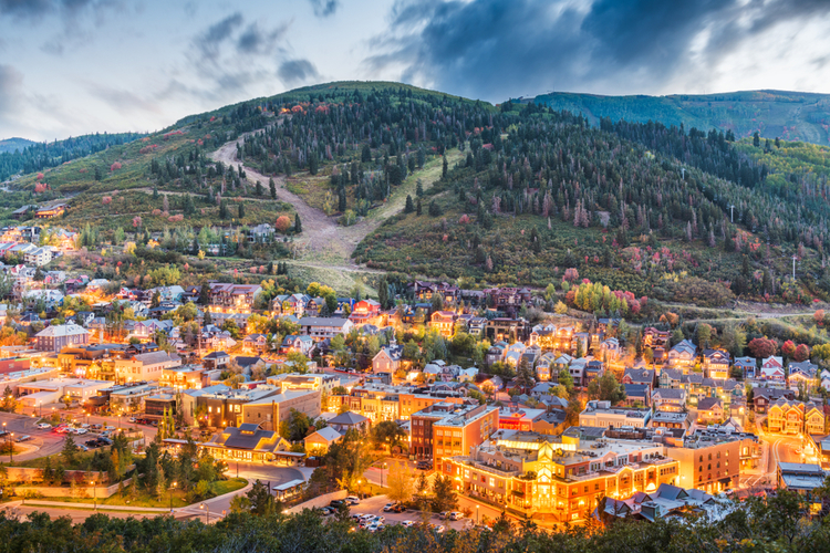 Park City at dusk