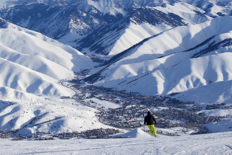 Sun Valley skier enjoys the slopes