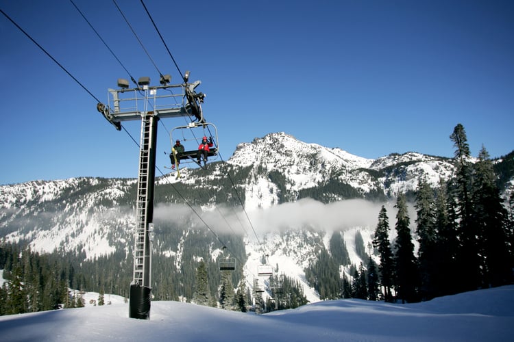 Spring skiing resorts in North America