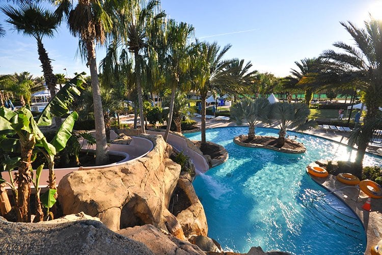The water park pool is just one of the perks when you rent one of our Reunion Resort villas for your spring break in Orlando