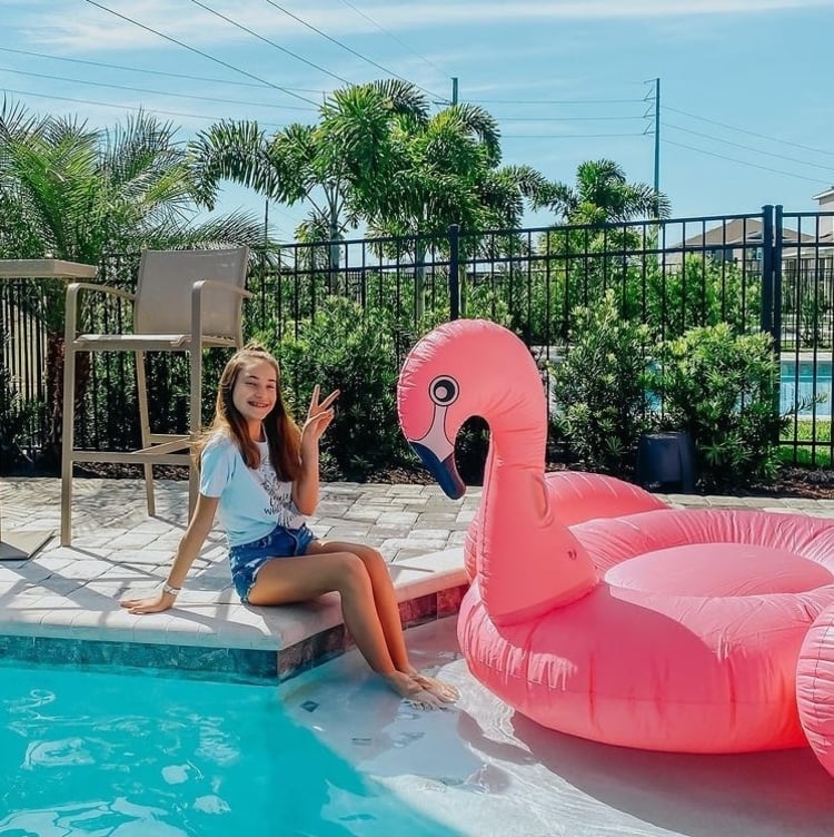 It's R Life loves the outdoor pool with complimentary flamingos