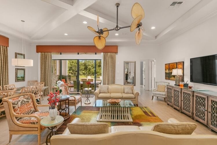 With an open-plan living area, this Reunion Resort rental is great for families 