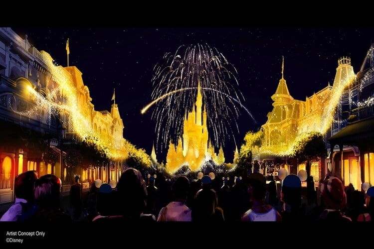 Disney Enchantment is a new firework spectacular launching for the Disney 50th anniversary celebrations