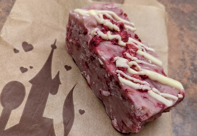 The gluten-free Raspberry and White Chocolate Fudge came very close, in 2nd place.