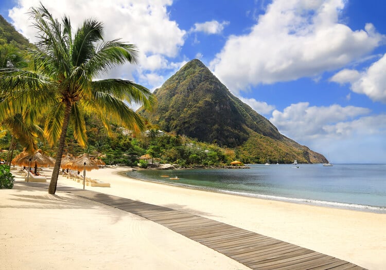 The world-famous beaches of St Lucia are what Caribbean getaways are made of.