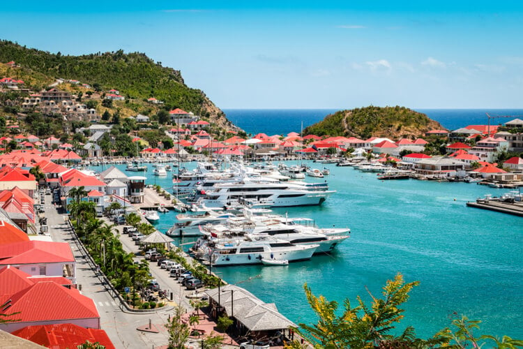 Soak up the buzzing marina in Gustavia, St Barts.