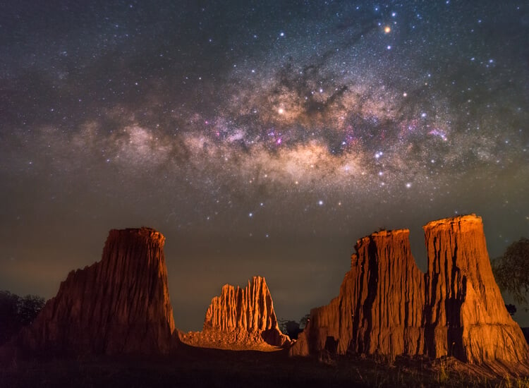 The Milky Way over Monument Valley