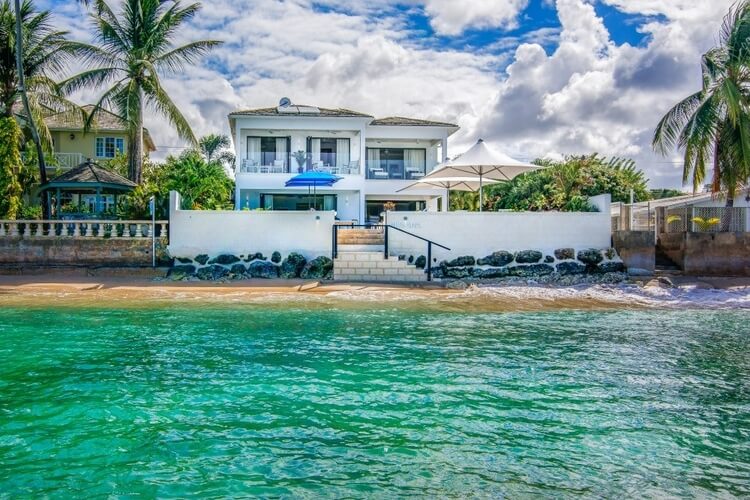 A luxury villa in Barbados overlooking the beach and Caribbean Sea