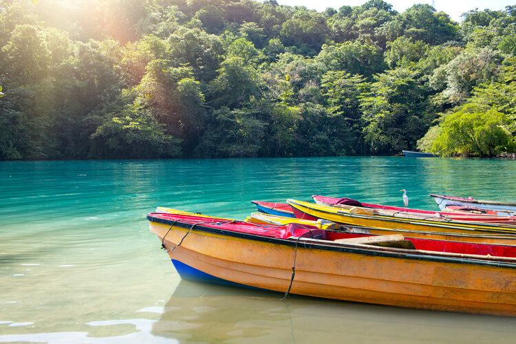 National Boats in the Blue Lagoon, Jamaica