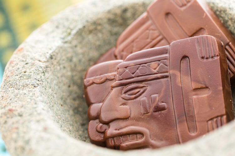 Mayan chocolate shapes