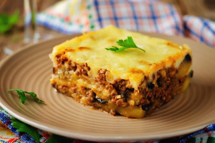 A slice of moussaka