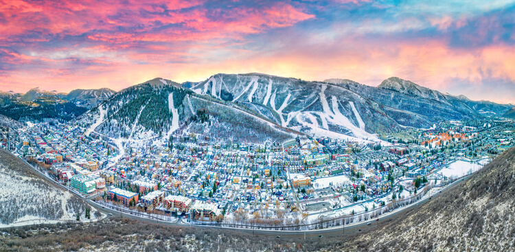 Park City resort view at sunrise