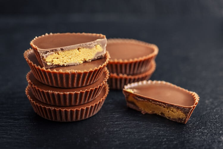 A stack of Reese's Peanut Butter Cups