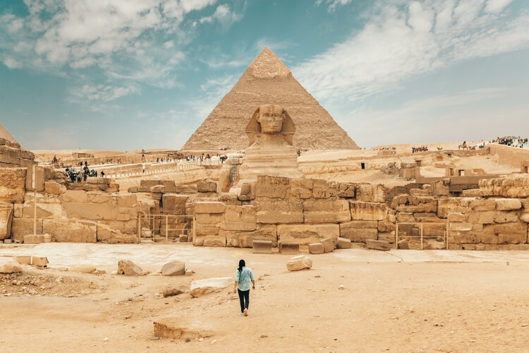 The Great Pyramid and the Sphinx