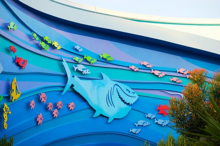 Decorations on the wall of The Seas With Nemo And Friends