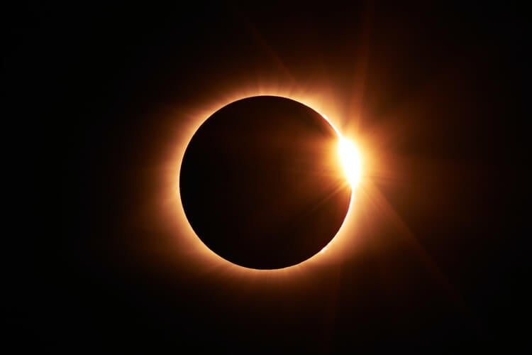 A total solar eclipse
