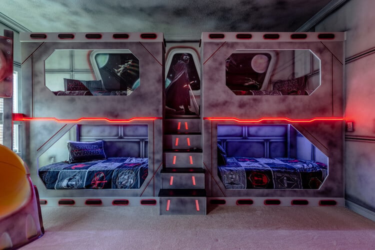 A Star Wars-inspired themed bedroom