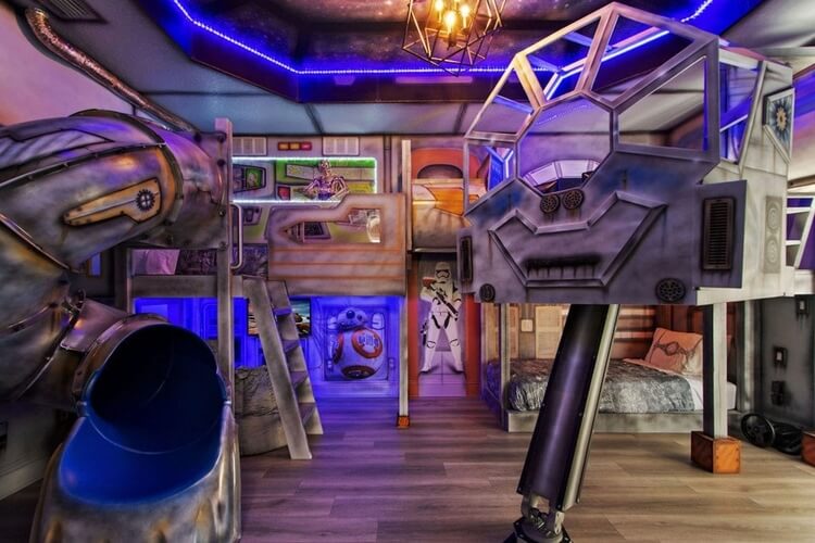 A Star Wars-inspired themed bedroom