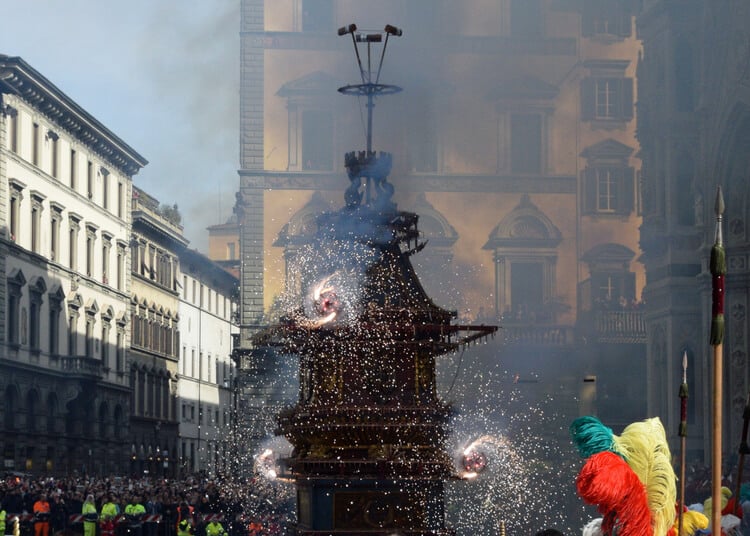 The exploding cart in Florence