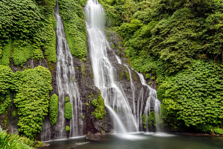 A waterfall in Bali