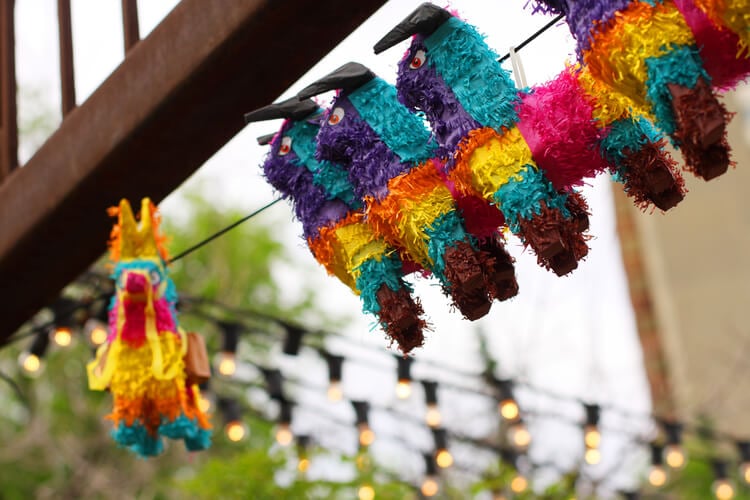 Piñatas at a Cinco de Mayo celebration