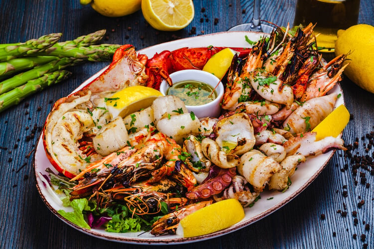 Seafood platter