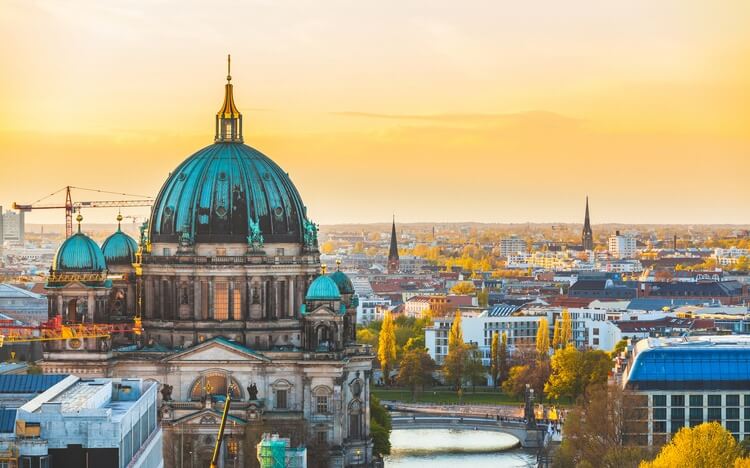 aerial view of berlin