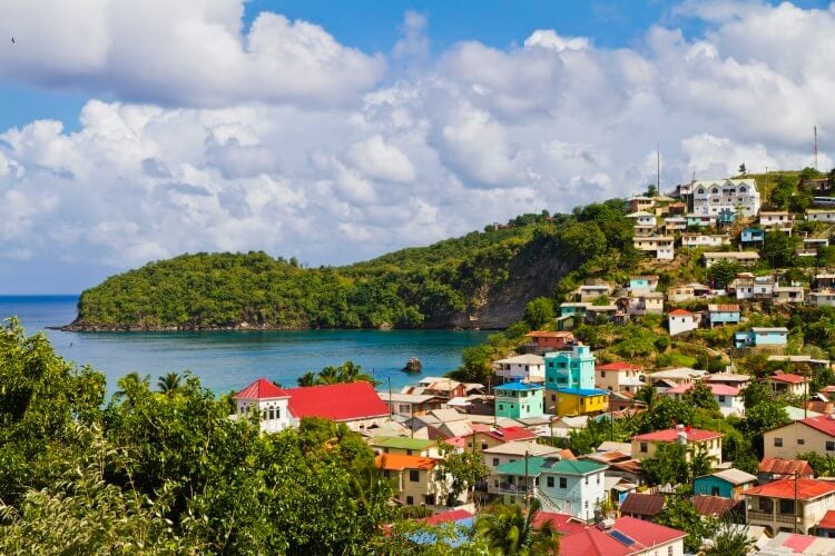 Castries, a fishing village in St Lucia. 
