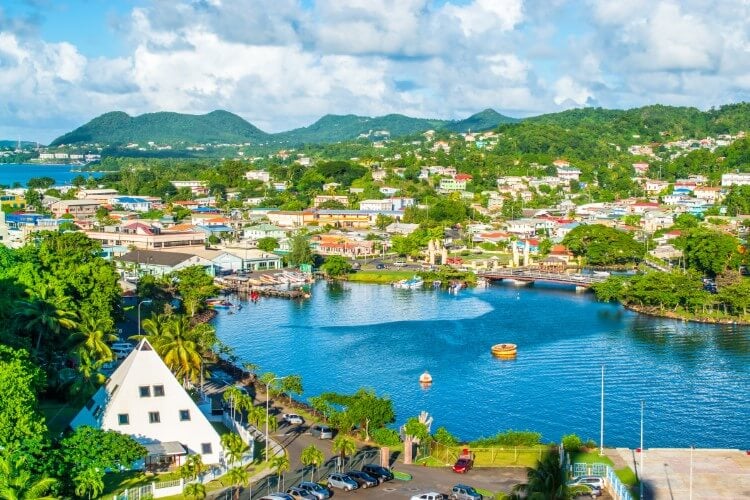 Castries, the capital of St Lucia.