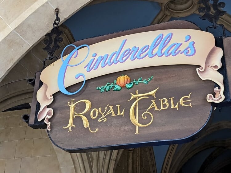 sign reading cinderella's royal table