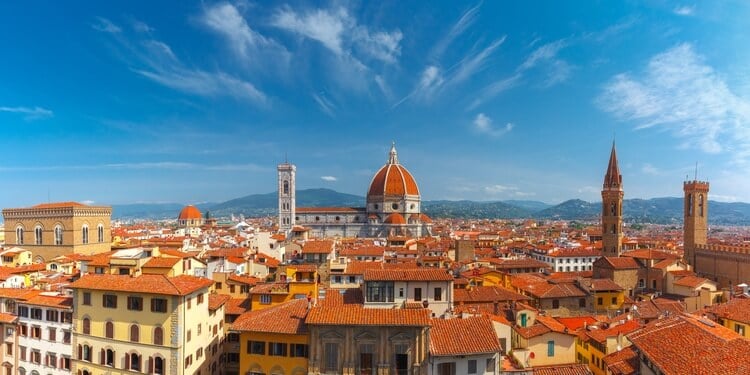 aerial view of florence