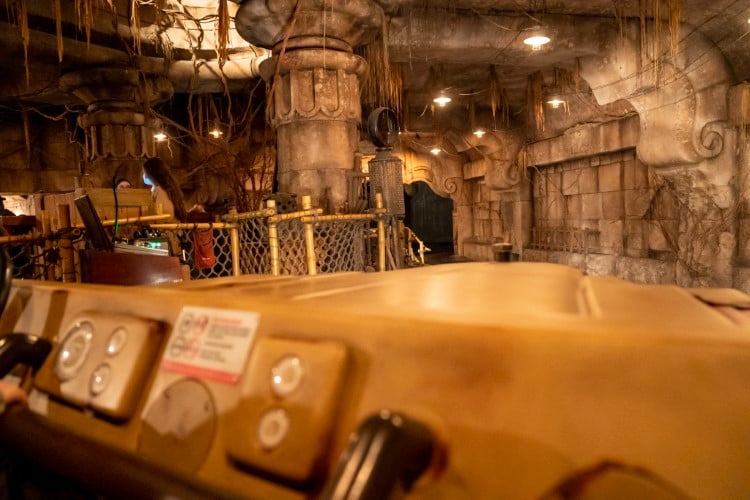 First-person view of the Indiana Jones ride