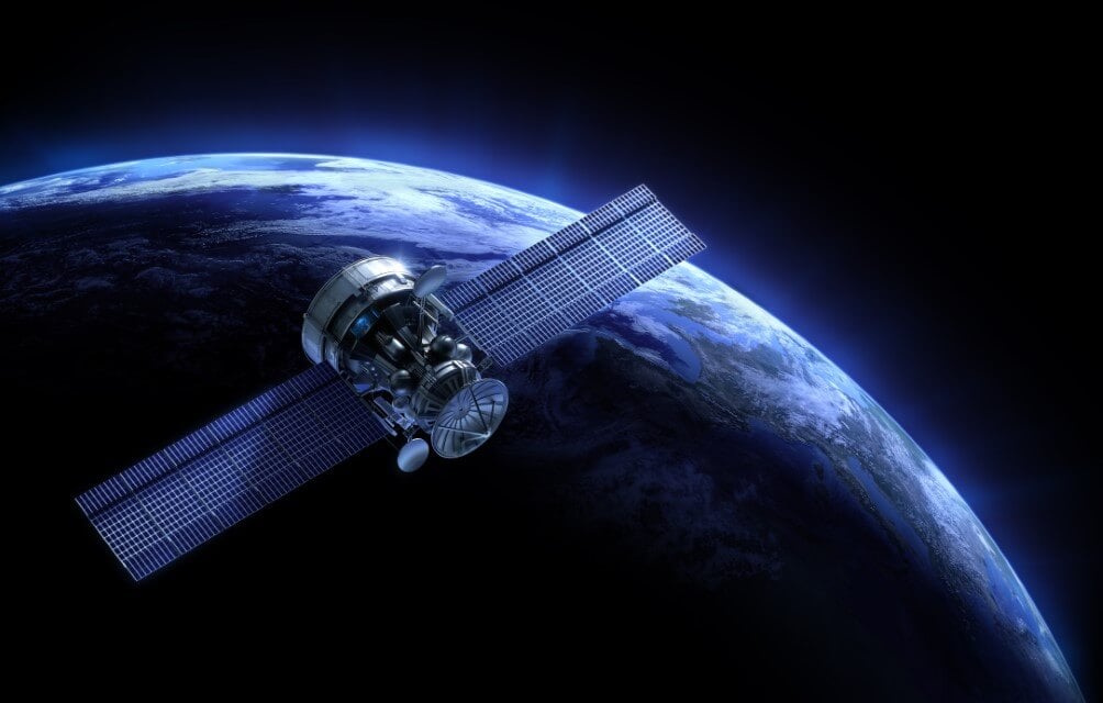 A satellite above the Earth
