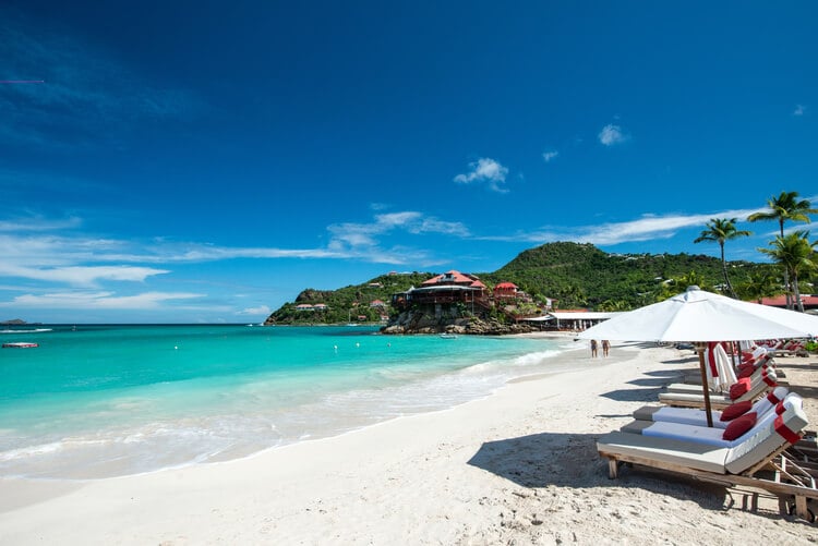 A beach in Gustavia, Saint Barthélemy.