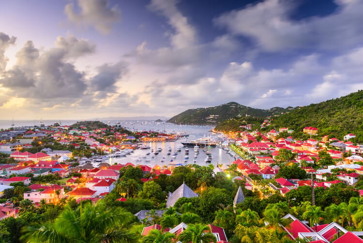 A view over Gustavia, Saint Barthélemy.