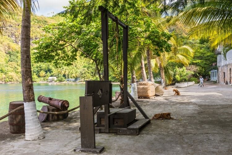 Pirate of the Caribbean filming locations in Wallilabou Bay, St Vincent and the Grenadines. 