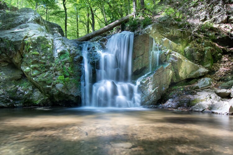 A waterfall in the Smoky Mountains