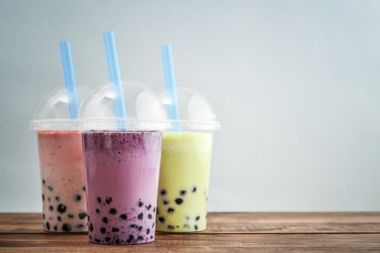 Three boba teas