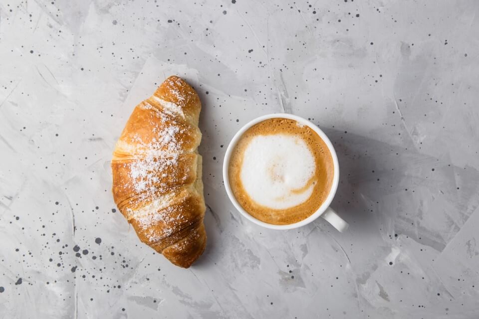 Croissant and coffee