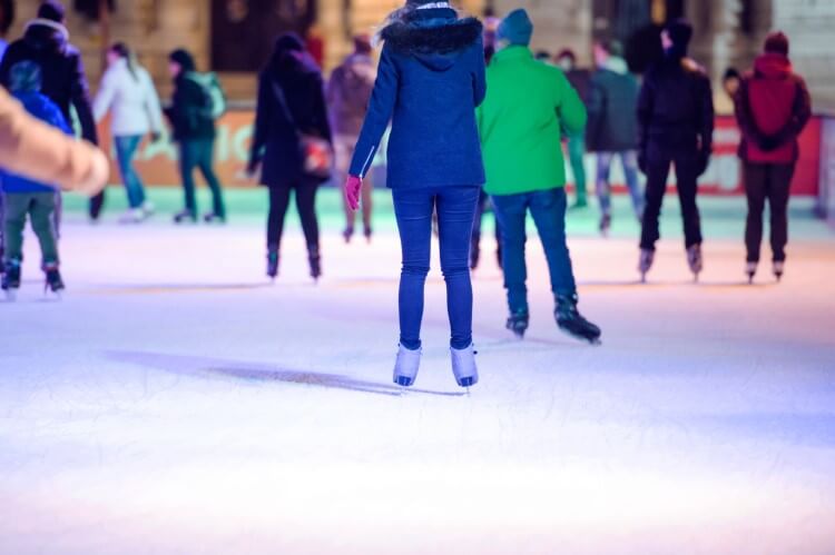 Outdoor ice skating