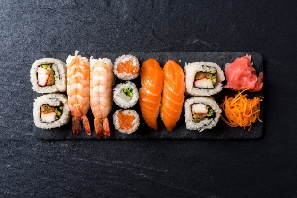 Sushi from above