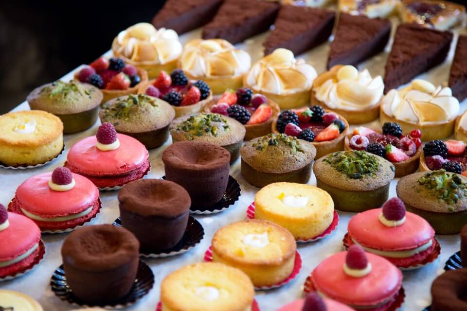 A display of pastries 