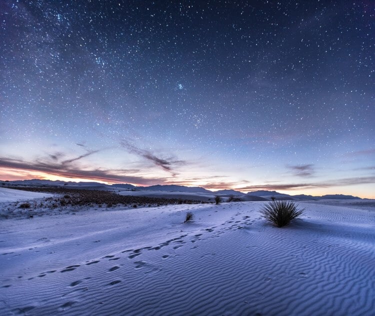New Mexico landscape in winter