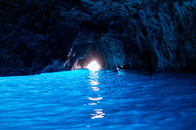 The Blue Grotto in Italy